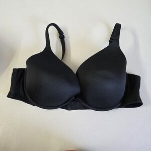 Cacique Women Bra 44D Black Boost Plunge Underwired Adjustable Straps